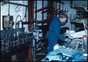 man working in factory