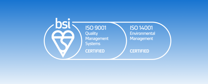 ISO 9001 & ISO 14001 accreditation logos
