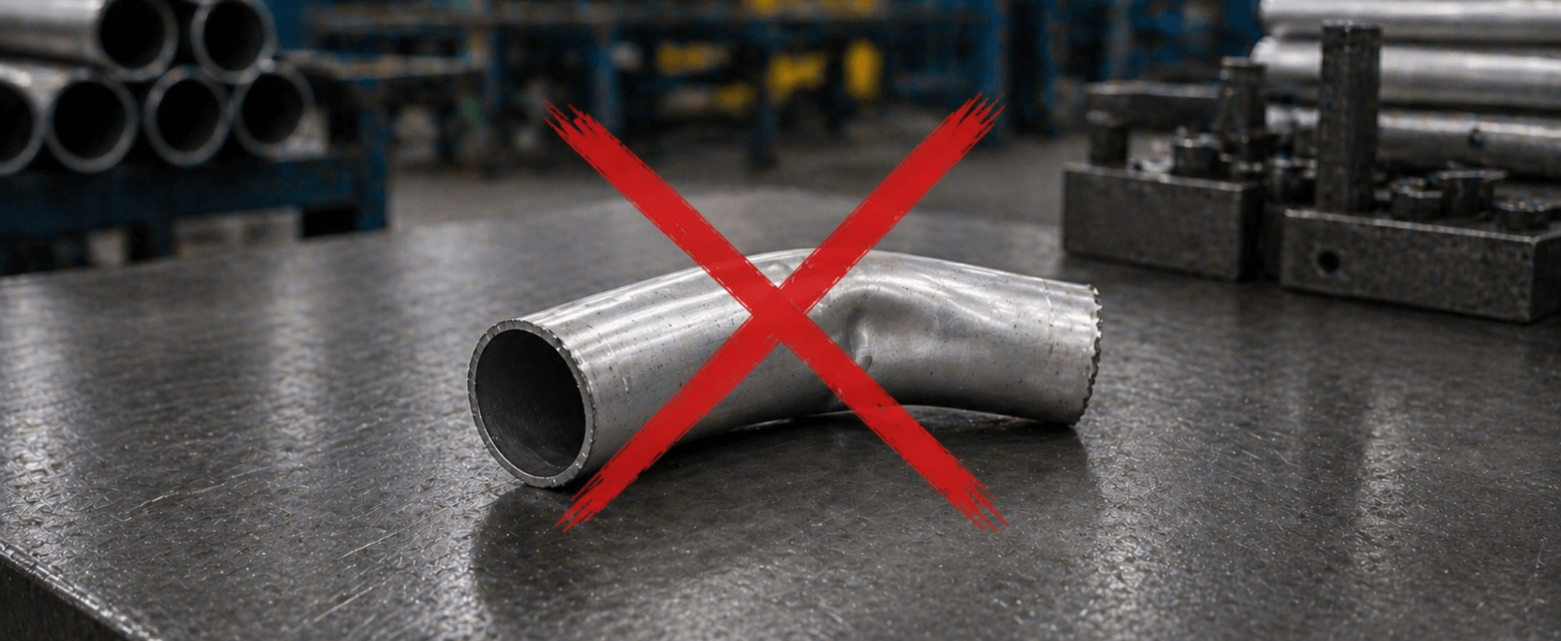 Incorrectly manufactured tube image